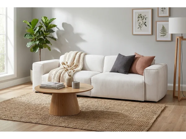 HUNZA – sofa 3-osobowa z funkcją spania 152×202 cm, tkanina Fjord 23 biała 4904478 HUNZA – sofa 3-osobowa z funkcją spania 152×202 cm, tkanina Fjord 23 biała 4904478