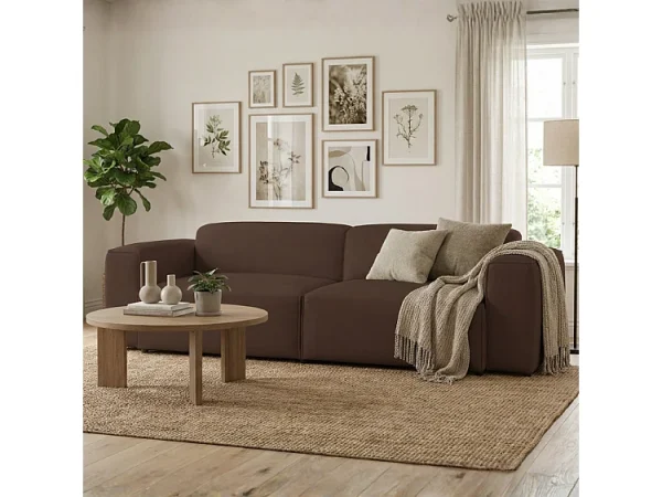 HUNZA – sofa 3-osobowa z funkcją spania 152×202 cm, tkanina Fjord 47 brązowa 4908316 HUNZA – sofa 3-osobowa z funkcją spania 152×202 cm, tkanina Fjord 47 brązowa 4908316