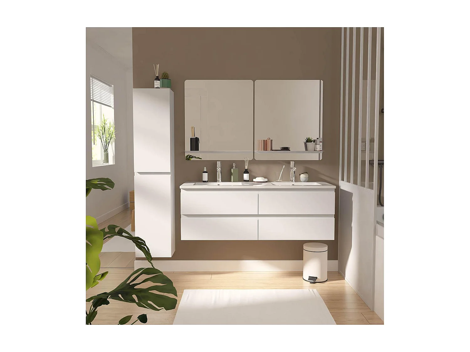 Jednostka podwójna + lustro + bateria + kolumna SORRENTO 4032521 - obrazek 1