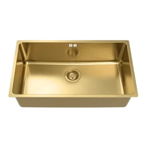 Inoxa zlewozmywak 1 duża komora 76×44 ze stali nierdzewnej szczotkowanej złoto – Essebagno 4921548 Inoxa zlewozmywak 1 duża komora 76×44 ze stali nierdzewnej szczotkowanej złoto – Essebagno 4921548