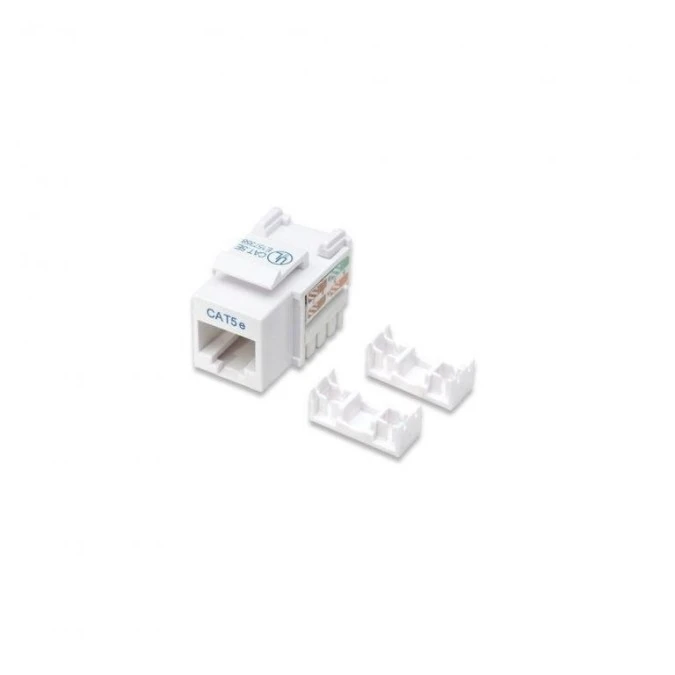 Moduł Keystone RJ45 UTP Cat5e Biały Punch‑Down - obrazek 1