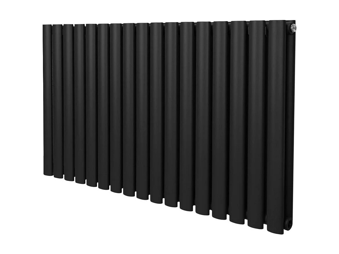 Grzejnik kolumnowy owalny – 600 mm x 1020 mm – czarny 3485942 - obrazek 1