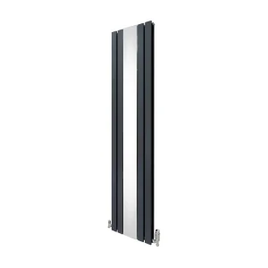 Grzejnik i zawory z płaskim lustrem – 1800 mm x 425 mm – antracytowy szary 3485989 Grzejnik i zawory z płaskim lustrem – 1800 mm x 425 mm – antracytowy szary 3485989