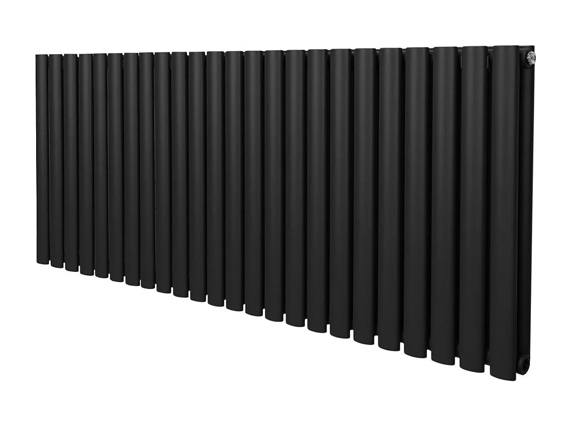 Grzejnik kolumnowy owalny – 600 mm x 1440 mm – czarny 3485991 - obrazek 1
