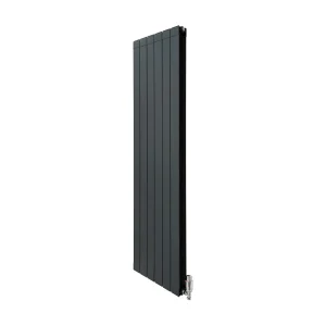 Grzejnik aluminiowy i zawory – 1800 mm x 475 mm – antracytowy szary 3486061 Grzejnik aluminiowy i zawory – 1800 mm x 475 mm – antracytowy szary 3486061
