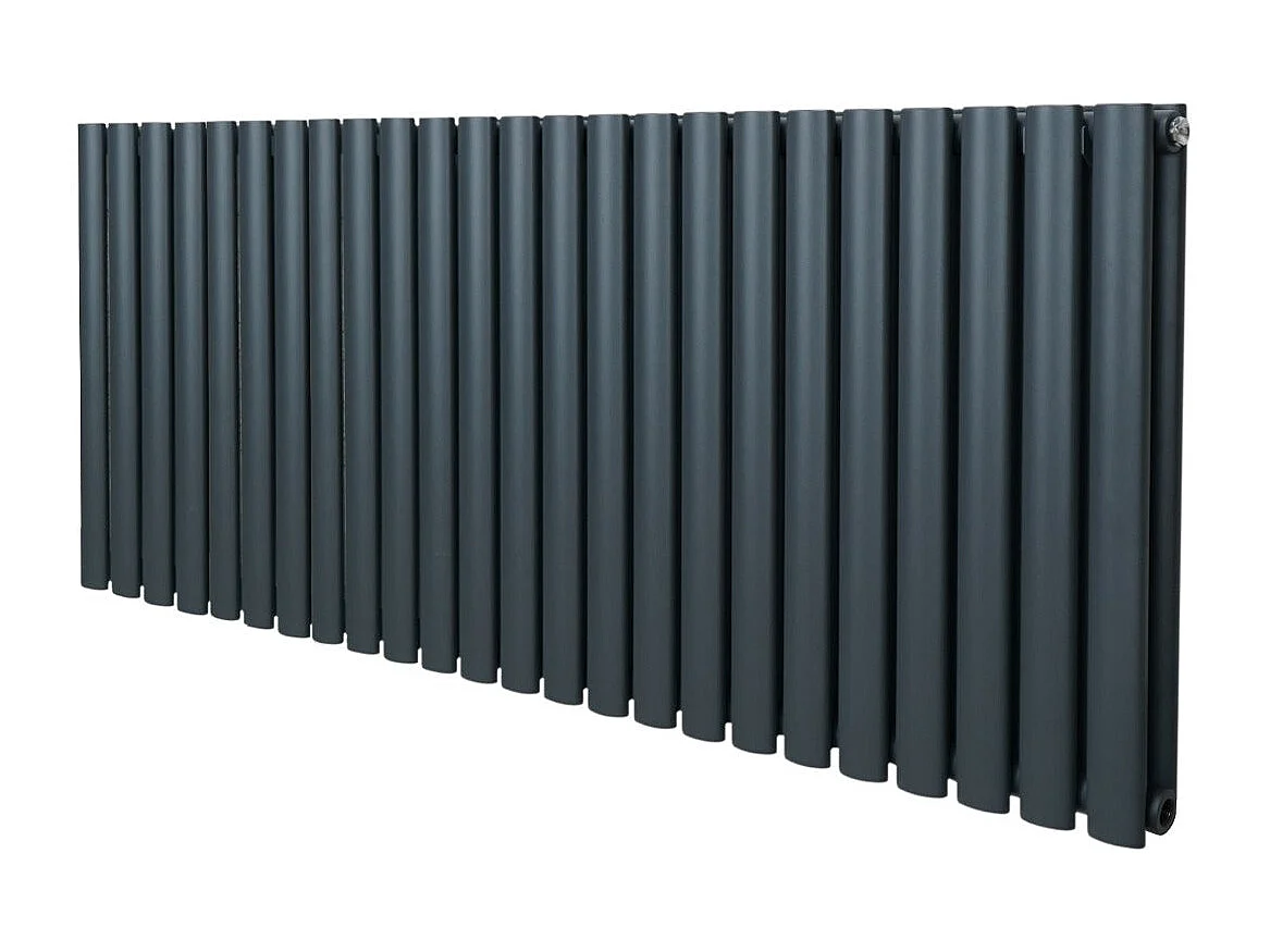 Grzejnik kolumnowy owalny – 600 mm x 1440 mm – antracytowo-szary 3486074 - obrazek 1
