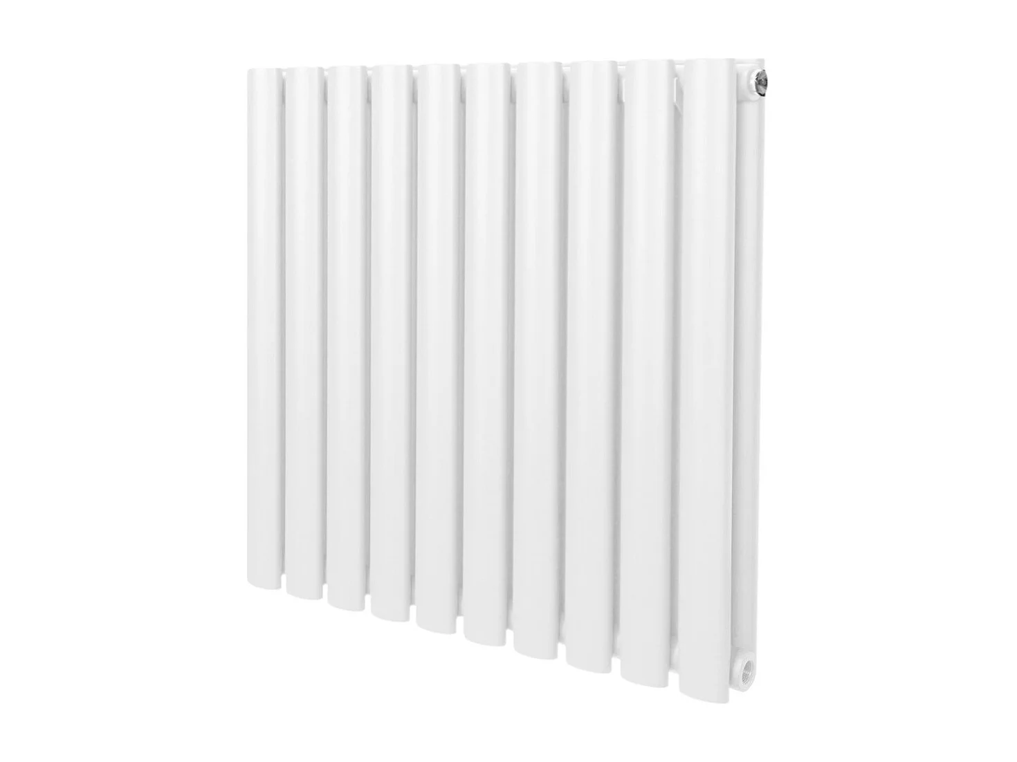 Grzejnik kolumnowy owalny – 600 mm x 600 mm – biały 3486075 - obrazek 1