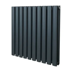 Grzejnik kolumnowy owalny – 600 mm x 600 mm – antracytowo-szary 3486092 Grzejnik kolumnowy owalny – 600 mm x 600 mm – antracytowo-szary 3486092