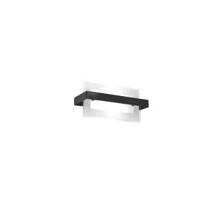 Kinkiet Toplight Cross 1-punktowy z gniazdem E27, czarno-biała rama, nowoczesny design 29x12x15cm 4139053