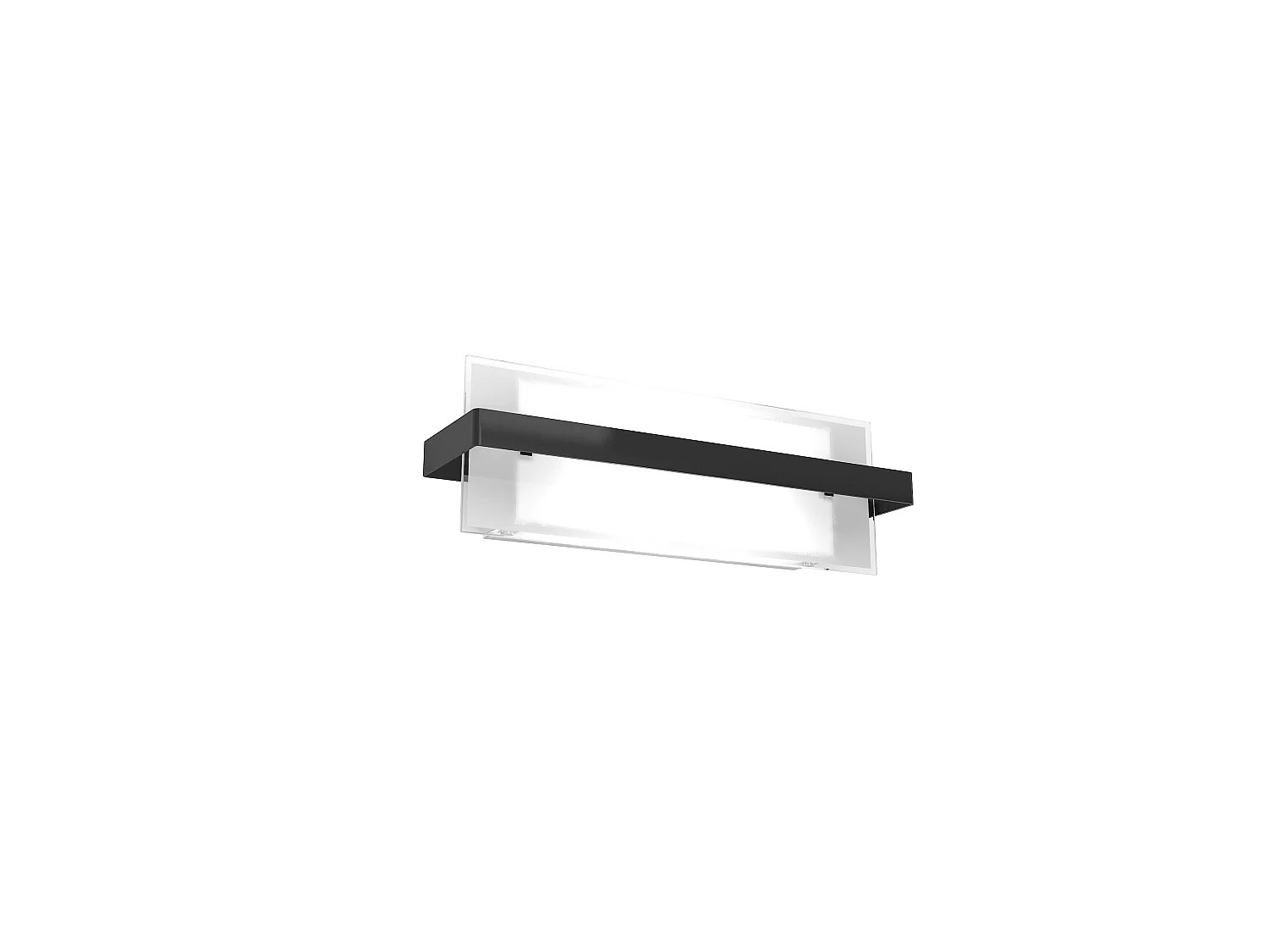 Kinkiet Toplight Cross 2-punktowy z gniazdem E27, czarno-biała rama, nowoczesny design 44x12x15cm 4139052 - obrazek 1
