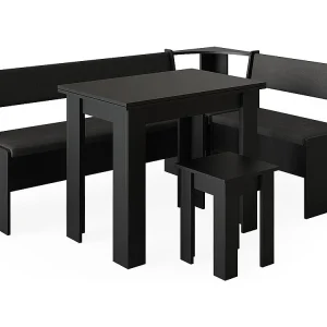 Grupa ławek narożnych czarny 180x120x80 roman 4773616 Grupa ławek narożnych czarny 180x120x80 roman 4773616