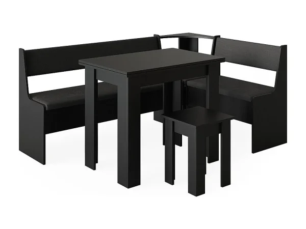 Grupa ławek narożnych czarny 180x120x80 roman 4773616 Grupa ławek narożnych czarny 180x120x80 roman 4773616