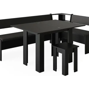 Grupa ławek narożnych czarny 210x120x80 roman 4773579 Grupa ławek narożnych czarny 210x120x80 roman 4773579