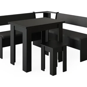 Grupa ławek narożnych czarny 150x150x80 roman 4773577 Grupa ławek narożnych czarny 150x150x80 roman 4773577