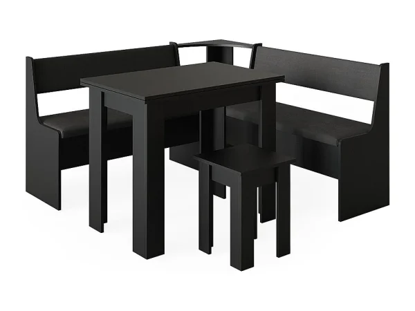 Grupa ławek narożnych czarny 150x150x80 roman 4773577 Grupa ławek narożnych czarny 150x150x80 roman 4773577