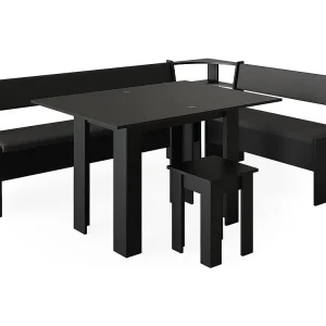 Grupa ławek narożnych czarny 210x150x80 roman 4773584 Grupa ławek narożnych czarny 210x150x80 roman 4773584