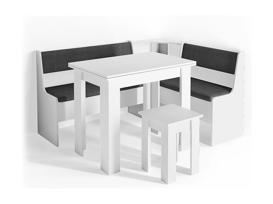 Grupa ławek narożnych biały 150x120x80 roman 4773611 - obrazek 1