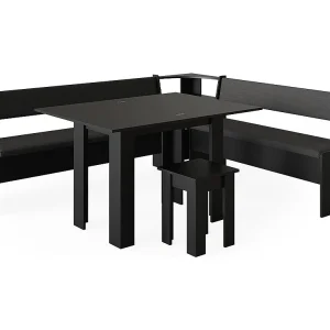 Grupa ławek narożnych czarny 210x180x80 roman 4773599 Grupa ławek narożnych czarny 210x180x80 roman 4773599
