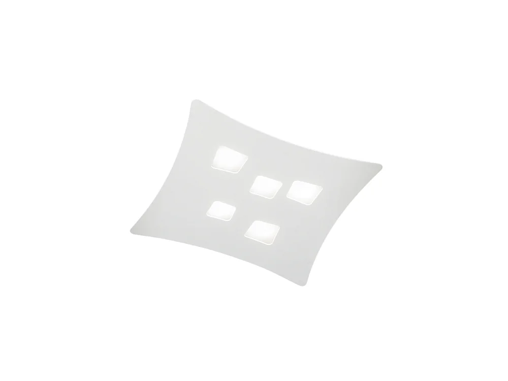 Isotta lampa sufitowa GX53 biała 5 żarówek 50x55 cm metal wygięty design geometryczny max 5x8W IP20 4120621 - obrazek 1