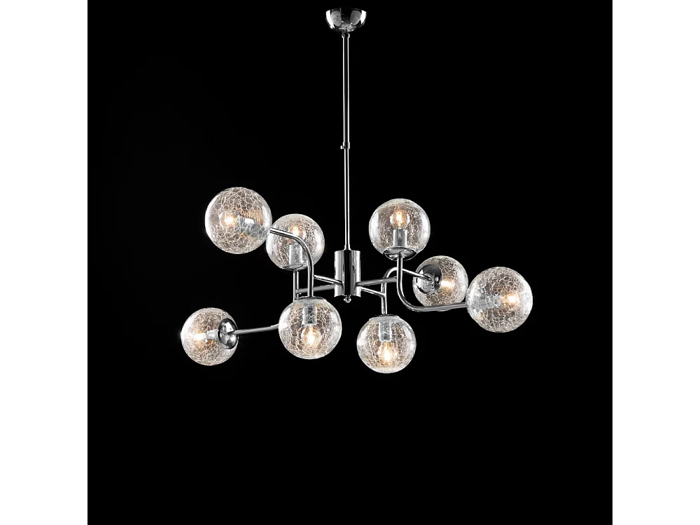 Lampa wisząca Ikarus z polerowanego chromowanego żelaza 8 lamp X 93 Ø93 BL213-8-CR 3717128 - obrazek 1