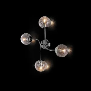 Lampa sufitowa Ikarus z polerowanego chromowanego żelaza 4 światła dł. 63 x 59 BL213-PL4-CR 3717152 Lampa sufitowa Ikarus z polerowanego chromowanego żelaza 4 światła dł. 63 x 59 BL213-PL4-CR 3717152