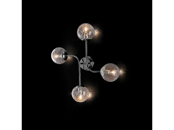 Lampa sufitowa Ikarus z polerowanego chromowanego żelaza 4 światła dł. 63 x 59 BL213-PL4-CR 3717152 Lampa sufitowa Ikarus z polerowanego chromowanego żelaza 4 światła dł. 63 x 59 BL213-PL4-CR 3717152