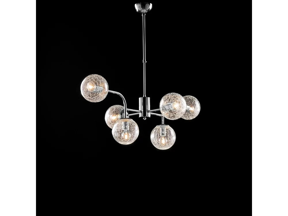 Lampa wisząca Ikarus z polerowanego chromowanego żelaza 6 lamp X 92 Ø86 BL213-6-CR 3717207 - obrazek 1
