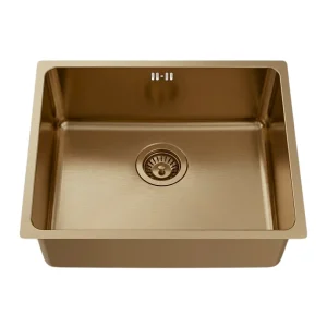 Inoxa zlewozmywak 1 komora 54×44 ze stali nierdzewnej szczotkowanej miedzi – Essebagno 4977894 Inoxa zlewozmywak 1 komora 54×44 ze stali nierdzewnej szczotkowanej miedzi – Essebagno 4977894