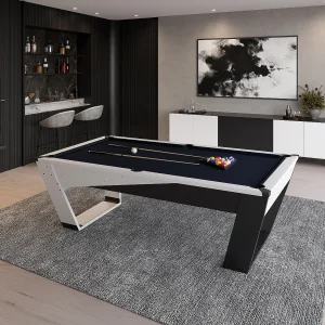 Stół bilardowy – 213.4 x 122.4 x 81.3 cm – Czarno-biały – HARRISON 4770950