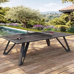Stół do ping ponga zewnętrzny stały – 274 x 152.5 x 76 cm – Czarny – WESTON 4770955 Stół do ping ponga zewnętrzny stały – 274 x 152.5 x 76 cm – Czarny – WESTON 4770955