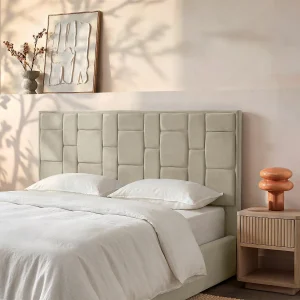 Zagłówek łóżka 180 cm – Welur – Taupe – HERMINE 4164883 Zagłówek łóżka 180 cm – Welur – Taupe – HERMINE 4164883