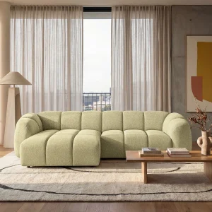 Kanapa narożna Mali Design 280 x 150 cm | Kanapa w kształcie litery L z wysokiej jakości tkaniny strukturalnej Puente | 06 jasnoszara | Puf po lewej stronie 5011250 Kanapa narożna Mali Design 280 x 150 cm | Kanapa w kształcie litery L z wysokiej jakości tkaniny strukturalnej Puente | 06 jasnoszara | Puf po lewej stronie 5011250