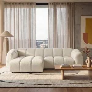 Kanapa narożna Mali Design 280 x 150 cm | Kanapa w kształcie litery L z wysokiej jakości tkaniny strukturalnej Puente | 06 jasnoszara | Puf po lewej stronie 5011281 Kanapa narożna Mali Design 280 x 150 cm | Kanapa w kształcie litery L z wysokiej jakości tkaniny strukturalnej Puente | 06 jasnoszara | Puf po lewej stronie 5011281
