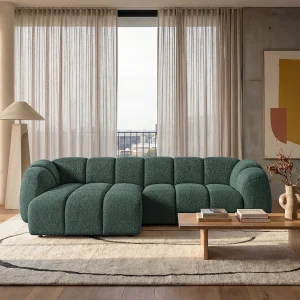 Kanapa narożna Mali Design 280 x 150 cm | Kanapa w kształcie litery L z wysokiej jakości tkaniny strukturalnej Puente | 06 jasnoszara | Puf po lewej stronie 5011283 Kanapa narożna Mali Design 280 x 150 cm | Kanapa w kształcie litery L z wysokiej jakości tkaniny strukturalnej Puente | 06 jasnoszara | Puf po lewej stronie 5011283