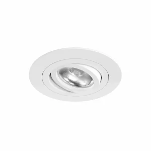 Jeden reflektor wpuszczany LED 50 mm GU10 regulowany 360° 45° pochylenie Matowe białe wykończenie Stopień ochrony IP20 – Beneito & Faure 5013498