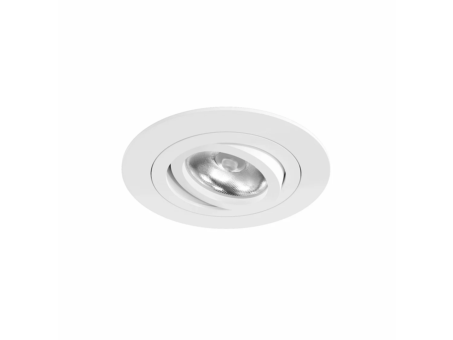 Jeden reflektor wpuszczany LED 50 mm GU10 regulowany 360° 45° pochylenie Matowe białe wykończenie Stopień ochrony IP20 - Beneito & Faure 5013498 - obrazek 1