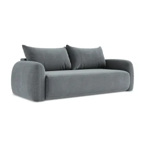 Kanapa 3-osobowa z funkcją spania – z tkaniny strukturalnej – jeans – AMALFI 4542590 Kanapa 3-osobowa z funkcją spania – z tkaniny strukturalnej – jeans – AMALFI 4542590