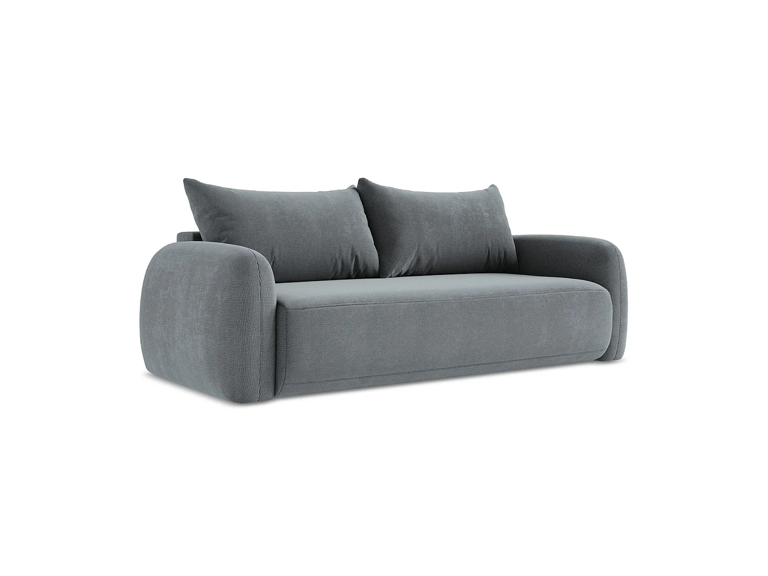 Kanapa 3-osobowa z funkcją spania - z tkaniny strukturalnej - jeans - AMALFI 4542590 - obrazek 1