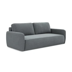 Kanapa 3-osobowa z funkcją spania – z tkaniny strukturalnej – jeans – CORLE 4542735 Kanapa 3-osobowa z funkcją spania – z tkaniny strukturalnej – jeans – CORLE 4542735