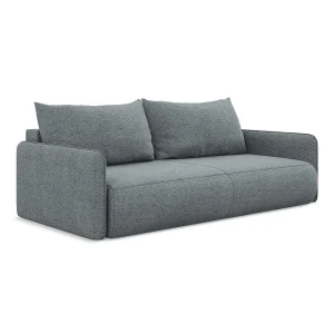 Kanapa 3-osobowa z funkcją spania – z tkaniny szenilowej – jeans – PALERMO 3701009