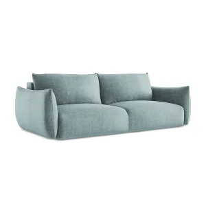 Kanapa 3-osobowa z funkcją spania – z tkaniny strukturalnej – jeans – SAVONA 4542299 Kanapa 3-osobowa z funkcją spania – z tkaniny strukturalnej – jeans – SAVONA 4542299