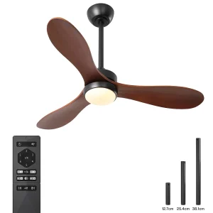 Inteligentny wentylator sufitowy 106 cm ze światłem, pilotem, ściemnialnym oświetleniem LED, wentylatorem rewersyjnym, cichym silnikiem prądu stałego, 3-łopatkowym 5021104 Inteligentny wentylator sufitowy 106 cm ze światłem, pilotem, ściemnialnym oświetleniem LED, wentylatorem rewersyjnym, cichym silnikiem prądu stałego, 3-łopatkowym 5021104