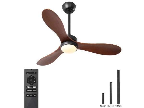 Inteligentny wentylator sufitowy 106 cm ze światłem, pilotem, ściemnialnym oświetleniem LED, wentylatorem rewersyjnym, cichym silnikiem prądu stałego, 3-łopatkowym 5021104 Inteligentny wentylator sufitowy 106 cm ze światłem, pilotem, ściemnialnym oświetleniem LED, wentylatorem rewersyjnym, cichym silnikiem prądu stałego, 3-łopatkowym 5021104