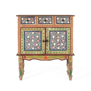 Komoda z drewna mango, 90 cm, styl rękodzielniczy, etniczny, 103x90x38 4138826