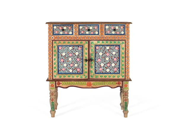 Komoda z drewna mango, 90 cm, styl rękodzielniczy, etniczny, 103x90x38 4138826