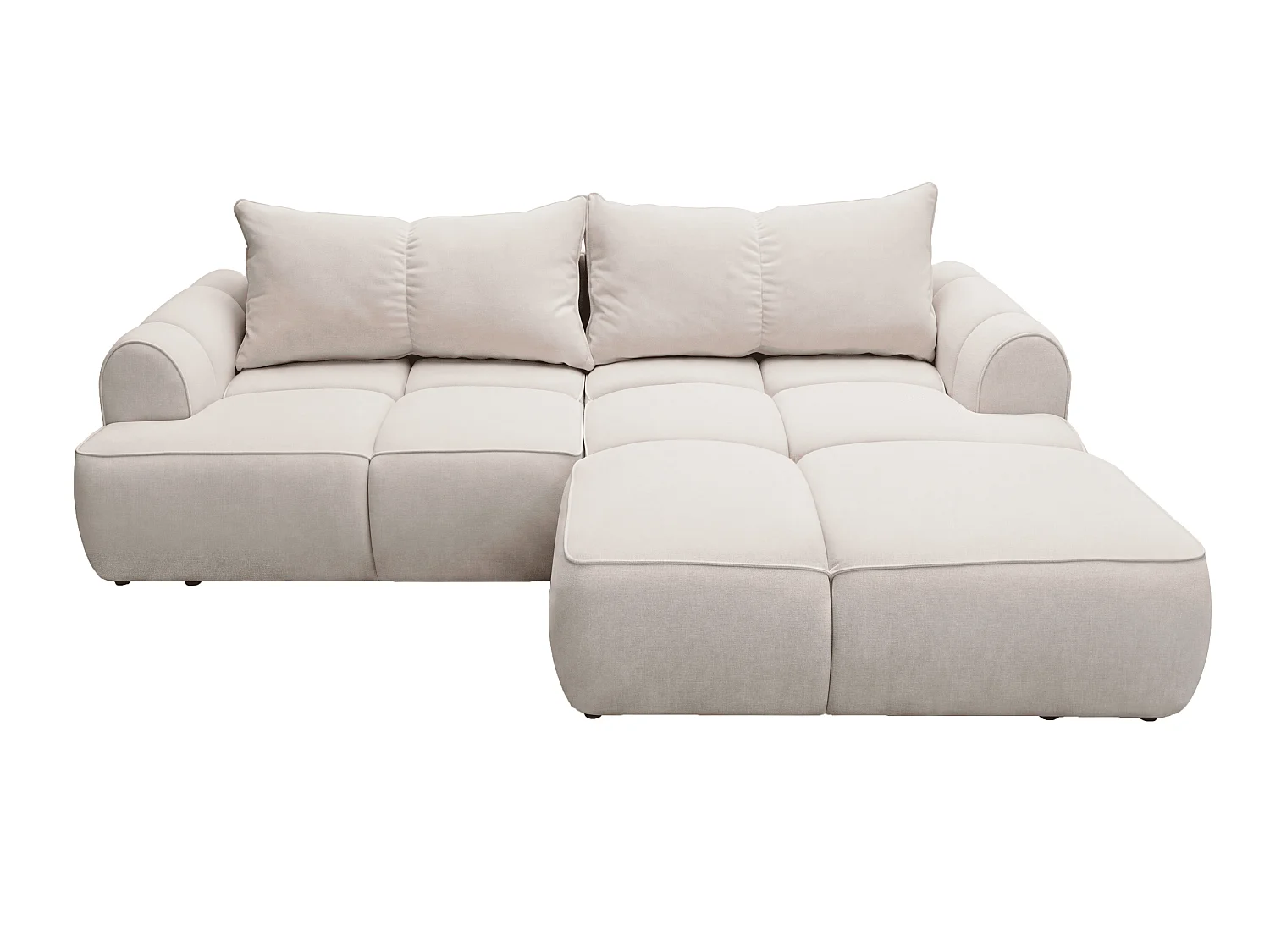 Kanapa narożna 280 cm Avani, narożnik rozkładany z pojemnikiem, nowoczesny styl, design, prawostronny - beżowy 5041689 - obrazek 1
