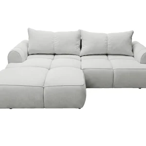 Kanapa narożna 280 cm Avani, narożnik rozkładany z pojemnikiem, nowoczesny styl, design, lewostronny – jasnoszary 5041736