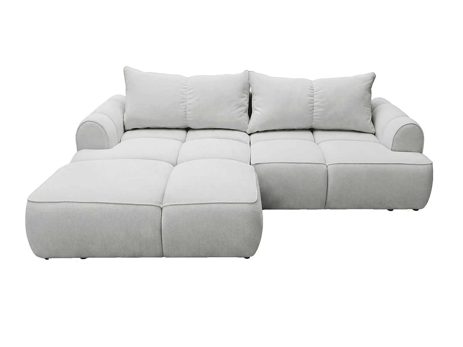 Kanapa narożna 280 cm Avani, narożnik rozkładany z pojemnikiem, nowoczesny styl, design, lewostronny - jasnoszary 5041736 - obrazek 1
