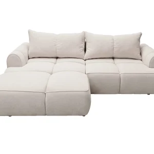 Kanapa narożna 280 cm Avani, narożnik rozkładany z pojemnikiem, nowoczesny styl, design, lewostronny – beżowy 5041740