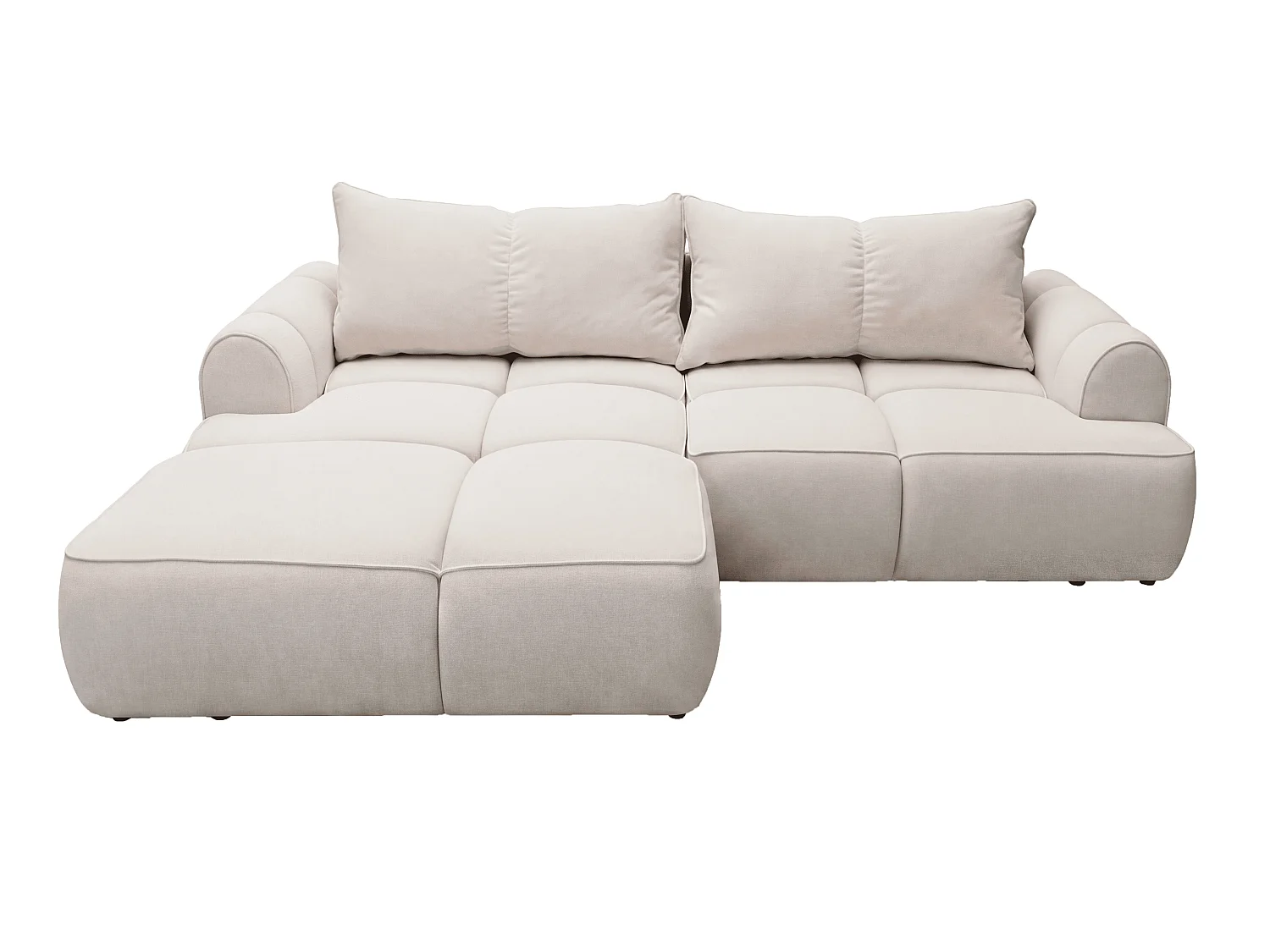 Kanapa narożna 280 cm Avani, narożnik rozkładany z pojemnikiem, nowoczesny styl, design, lewostronny - beżowy 5041740 - obrazek 1